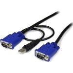 StarTech.com 10ft Ultra-Thin USB VGA 2-in-1 KVM Cable - VGA KVM Cable - USB KVM Cable - KVM Switch Cable (SVECONUS10)